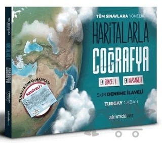 Tüm Sınavlara Yönelik Haritalarla Coğrafya En Güncel En Kapsamlı 5x18 Deneyimli İlaveli – Okan Akça, Turgay Cabar – Aklımdavar Yayıncılık kitap kapağı