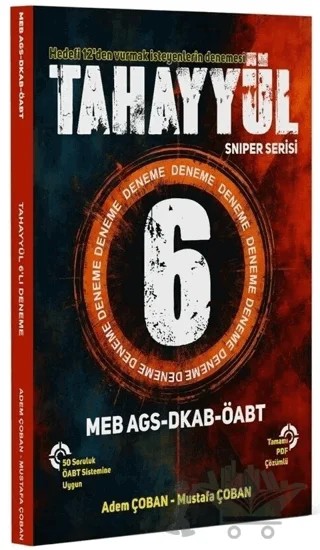 ÖABT MEB-AGS Din Kültürü Öğretmenliği Sniper 6 Deneme – Mustafa Çoban, Adem Çoban – Tahayyül Yayınları kitap kapağı
