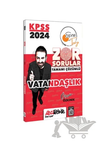2024 KPSS GK Vatandaşlık Tamamı Çözümlü Zor Sorular – Özgür Özkınık – HocaWebde Yayınları kitap kapağı