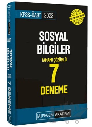 2022 KPSS ÖABT Sosyal Bilgiler 7 Deneme – Kolektif – Pegem Akademi Yayıncılık kitap kapağı