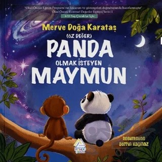 Panda Olmak İsteyen Maymun: Öz Değer – Merve Doğa Karataş – Mahlas Çocuk Yayınları kitap kapağı