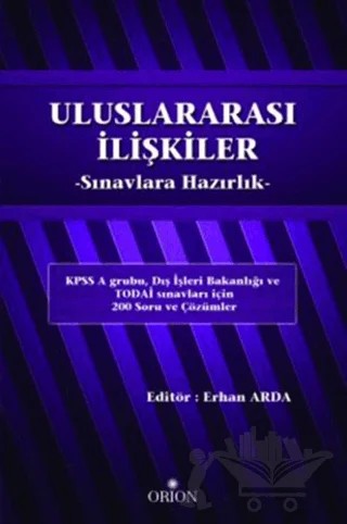 Uluslararası İlişkiler Sınavlara Hazırlık – Erhan Arda – Orion Kitabevi kitap kapağı