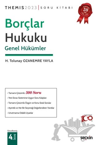 THEMIS - Borçlar Hukuku Genel Hükümler Soru Kitabı – H. Tolunay Ozanemre Yayla – Seçkin Yayıncılık kitap kapağı