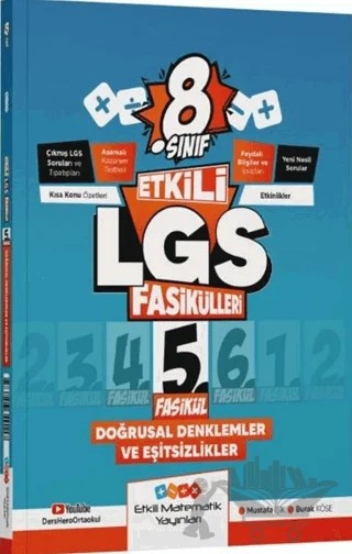 Etkili Matematik Yayınları 8. Sınıf Etkili LGS Fasikül Doğrusal Denklemler ve Eşitsizlikler 5 – Kolektif – Etkili Matematik Yayınları kitap kapağı