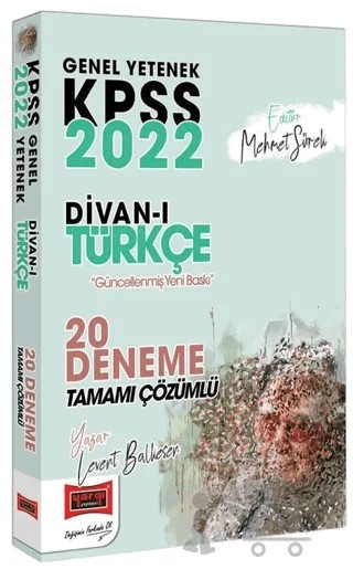2022 KPSS Genel Yetenek Divanı Türkçe Tamamı Çözümlü 20 Deneme – Levent Balkesen – Yargı Yayınevi kitap kapağı