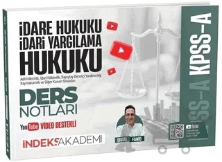 KPSS A Grubu İdare ve İdari Yargılama Hukuku Video Ders Notları – Erdal Fanid – İndeks Akademi Yayıncılık kitap kapağı
