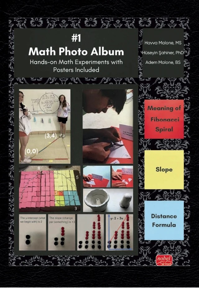#1 Math Photo Album Hands-on Math Experiments with Posters Included – Havva Malone, Hüseyin Şahiner, Adem Malone – Nobel Bilimsel Eserler kitap kapağı