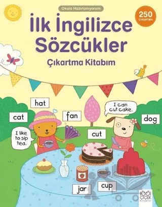 Okula Hazırlanıyorum - İlk İngilizce Sözcükler Çıkartma Kitabım – Kolektif – 1001 Çiçek Kitaplar kitap kapağı