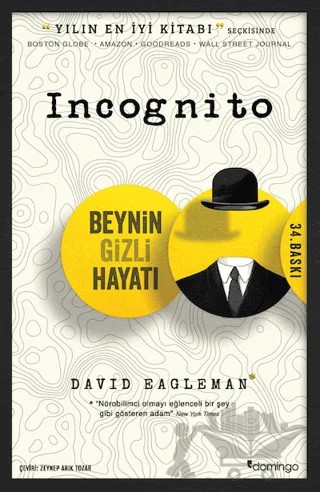 Incognito - Beynin Gizli Hayatı – David Eagleman – Domingo Yayınevi kitap kapağı