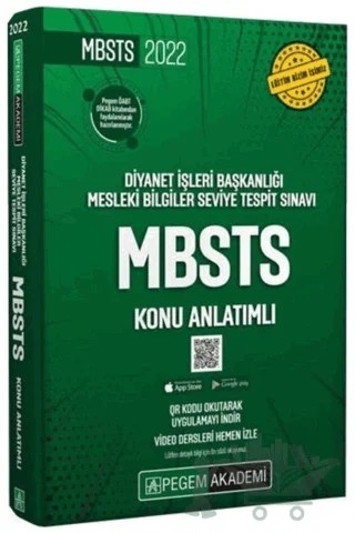 2022 MBSTS Diyanet İşleri Başkanlığı Mesleki Bilgiler Seviye Tespit Sınavı MBSTS Konu Anlatımlı – Kolektif – Pegem Akademi Yayıncılık kitap kapağı
