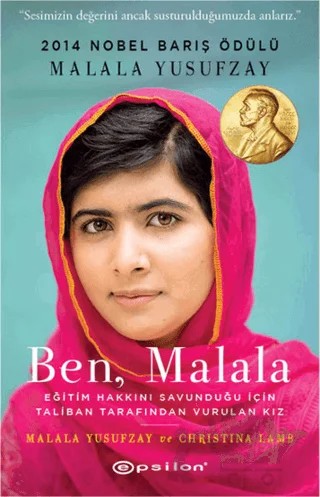 Ben, Malala – Christina Lamb, Malala Yusufzay – Epsilon Yayınevi kitap kapağı