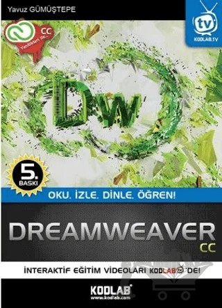 Dreamweaver CS6 ile CC – Yavuz Gümüştepe – Kodlab Yayın Dağıtım kitap kapağı