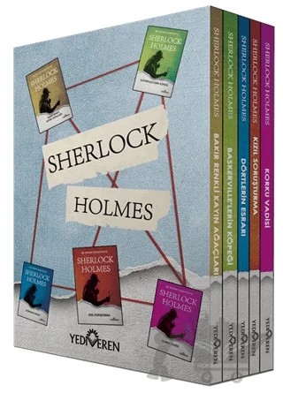Sherlock Holmes 5 Kitap Kutulu Set – Sir Arthur Conan Doyle – Yediveren Yayınları kitap kapağı