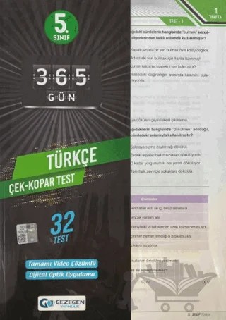 5. Sınıf 365 Gün Türkçe 32 Yaprak Test – Kolektif – Gezegen Yayıncılık kitap kapağı