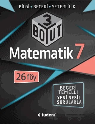 7. Sınıf Matematik 3 Boyut – Kolektif – Tudem Yayınları - Bayilik kitap kapağı
