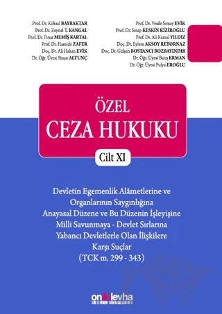 Özel Ceza Hukuku Cilt XI – Kolektif – On İki Levha Yayınları kitap kapağı