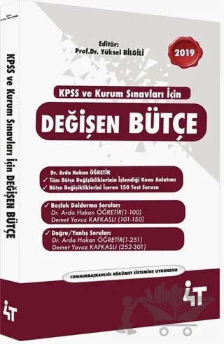 KPSS ve Kurum Sınavları İçin Değişen Bütçe – Arda Hakan Öğretir, Demet Yavuz Kafkaslı – 4T Yayınları kitap kapağı