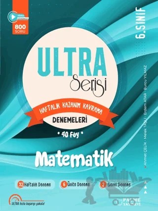 6. Sınıf Ultra Serisi Matematik Haftalık Kazanım Kavrama Denemeleri 40 Föy – Ahmet Çelik, Melek Taşlı, Erdem Atar, Burcu Yılmaz – Palme Yayınları kitap kapağı