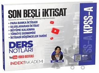2026 KPSS A Grubu Son Beşli İktisat Video Ders Notları – Emel Aksaç – İndeks Akademi Yayıncılık kitap kapağı