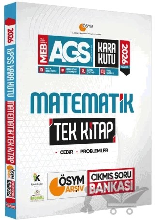 2026 MEB AGS Kara Kutu Matematik TEK KİTAP ÖSYM Arşiv Çıkmış Soru Bankası Konu Özetli Dijital Çözümlü – Kolektif – Karakutu Yayın kitap kapağı