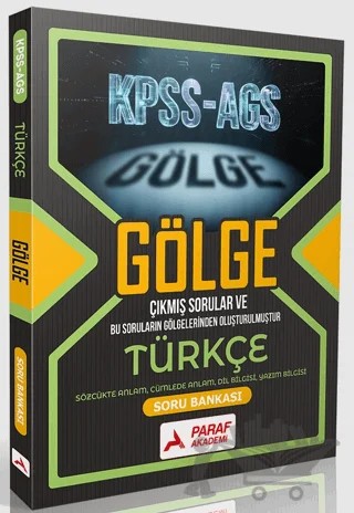 KPSS-AGS Gölge Türkçe Soru Bankası – Kolektif – Paraf Akademi kitap kapağı