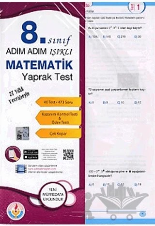 Adım Adım 8. Sınıf Matematik Yaprak Test – Kolektif – Bilal Işıklı Yayınları kitap kapağı
