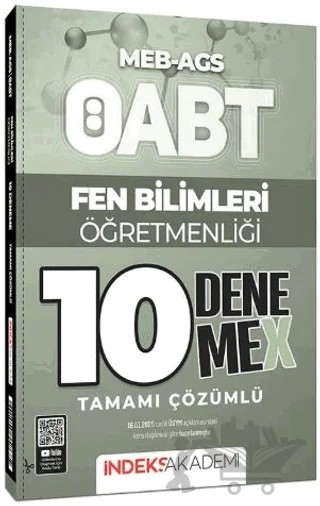 ÖABT MEB - AGS Fen Bilimleri Öğretmenliği 10 DenemeX Çözümlü – Kollektif – İndeks Akademi Yayıncılık kitap kapağı
