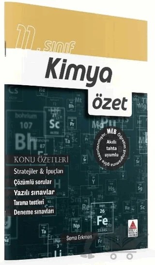 11. Sınıf Kimya Özet – Sema Erkmen – Delta Kültür Yayınevi kitap kapağı