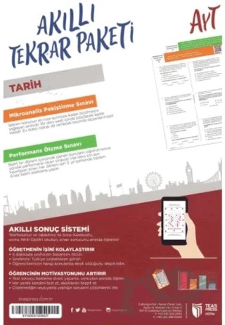 AYT Tarih Akıllı Tekrar Paketleri – Kolektif – Teas Press kitap kapağı