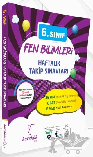 6. Sınıf Fen Bilimleri Haftalık Takip Sınavları – İnan Şarman – Karekök Yayıncılık kitap kapağı