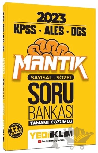 2023 KPSS ALES DGS Sayısal Sözel Mantık Tamamı Çözümlü Soru Bankası – Kolektif – Yediiklim Yayınları kitap kapağı