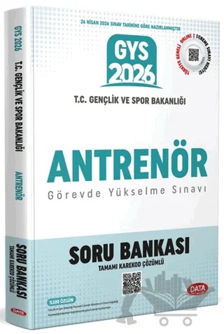 T.C. Gençlik ve Spor Bakanlığı Antrenör GYS Soru Bankası - Karekod Çözümlü – Kolektif – Data Yayınları kitap kapağı