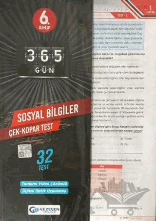 6. Sınıf 365 Gün Sosyal Bilgiler Yaprak Test – Kolektif – Gezegen Yayıncılık kitap kapağı