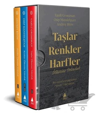 Taşlar Renkler Harfler (3 Takım Takım) Özel Kutulu Set – Andrey Bitov, Osip Mandelştam, Vasili Grossman – Aras Yayıncılık kitap kapağı