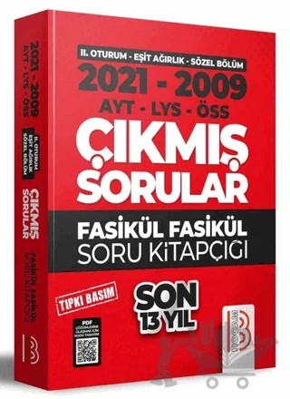 2009-2021 YKS 2. Oturum Eşit Ağırlık - Sözel Bölüm Son 13 Yıl Tıpkı Basım Fasikül Fasikül Çıkmış Sorular – Kolektif – Benim Hocam Yayınları kitap kapağı