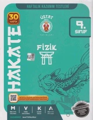 9. Sınıf Hakate Fizik Haftalık Kazanım Testleri – Şeref Topaloğlu – Üstat Der Ki kitap kapağı