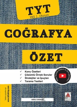 TYT (YKS 1. Oturum) Coğrafya Özet – Adile Dokak – Delta Kültür Yayınevi kitap kapağı