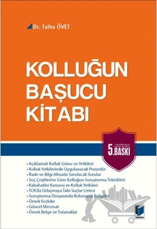 Kolluğun Başucu Kitabı – Talha Övet – Adalet Yayınevi kitap kapağı