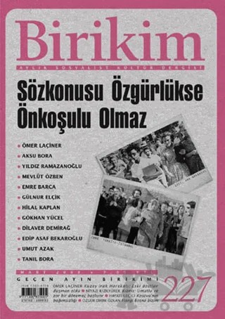 Birikim Aylık Sosyalist Kültür Dergisi Sayı: 227 – Birikim Yayınları kitap kapağı