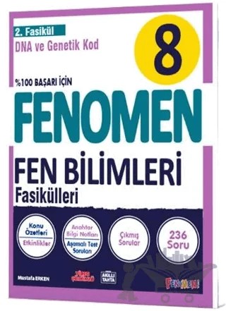 8. Sınıf LGS Fen Bilimleri Dna ve Genetik Kod 2. Fasikül – Mustafa Erken – Fenomen Yayınları kitap kapağı