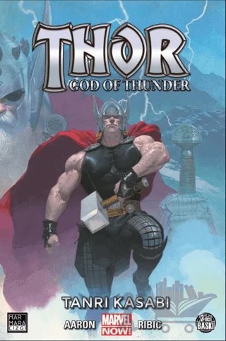 Thor: God of Thunder Cilt 01 - Tanrı Kasabı – Jason Aaron – Marmara Çizgi kitap kapağı