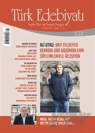 Türk Edebiyatı Aylık Fikir ve Sanat Dergisi Sayı: 523 Mayıs 2017 – Türk Edebiyatı Dergisi kitap kapağı