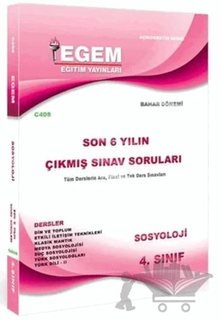 4. Sınıf Sosyoloji Bahar Dönemi Çıkmış Sınav Soruları 2012-2018 – Kolektif – Egem Eğitim Yayınları kitap kapağı