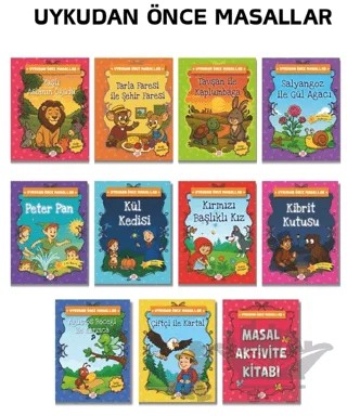 Uykudan Önce Masallar Seti (10 Kitap +1 Aktivite Takım) – Kolektif – Dokuz Çocuk kitap kapağı