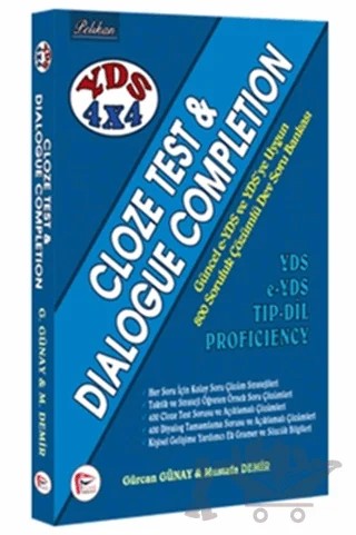 YDS 4X4 Set 3. Kitap - Cloze Test and Dialogue Completion – Gürcan Günay, Mustafa Demir – Pelikan Tıp Teknik Yayıncılık kitap kapağı