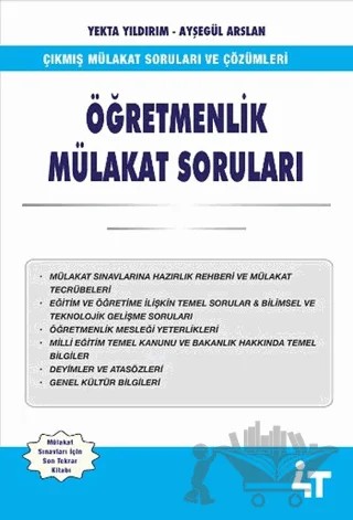 Öğretmenlik Mülakat Soruları – Ayşegül Arslan, Yekta Yıldırım – 4T Yayınları kitap kapağı