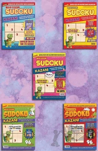 Maxi Çocuk Sudoku 5'li Set – Kolektif – Maxi Yayıncılık kitap kapağı