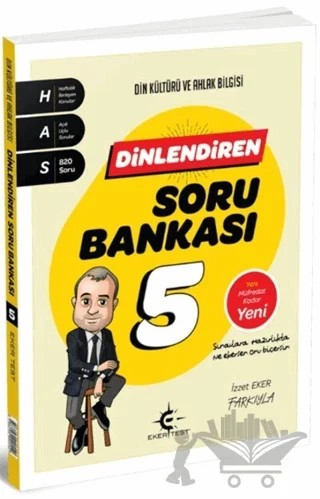 5. Sınıf Din Kültürü ve Ahlak Bilgisi Dinlendiren Soru Bankası – Kolektif – Eker Test Yayınları kitap kapağı