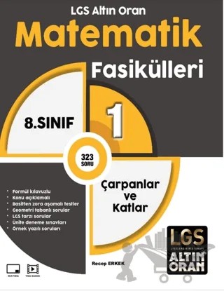 LGS Altın Oran Matematik Fasikülleri 1 Çarpanlar ve Katlar – Recep Erkek – Borealis Yayıncılık kitap kapağı