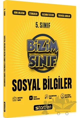 5. Sınıf Bizim Sınıf Sosyal Bilgiler Etkinlikli Soru Bankası – Kolektif – Startfen Yayınları kitap kapağı